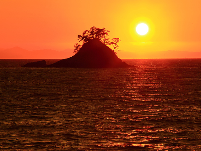 篠島の夕日